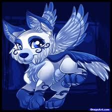 Anime Black And White Wolf With Wings Anime White Wolf With Wings How To Draw A Flying Wolf Flying Wolf Step By Step Fantasy Cute Wolf Drawings Cute Animal Drawings Anime Wolf