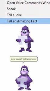 Dopl3r Com Memes Open Voice Commands Wind Speak Tell A Joke Tell An Amazing Fact Ok So Basically Im Thanos Monky