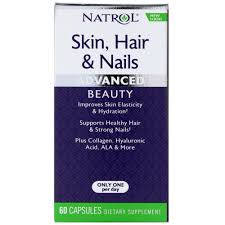 Natrol Skin Hair Nails Advanced Beauty 60 Capsules Egg Free Fish Free Acrylics Classy Natural S Advanced Beauty Hair And Nails Improve Skin Elasticity