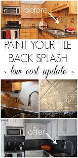 Here's a quick and affordable solution so you don't go over budget without sacrificing any beauty. How To Paint A Tile Backsplash My Budget Solution Designer Trapped Diy Kitchen Updating House Tile Backsplash