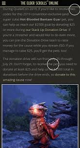 (c) 2013 trigger productions inc. Hot Blooded Bantam Guar Pet Two Codes Elder Scrolls Online