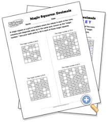 Decimal Magic Squares Magic Squares Decimals Teaching Math