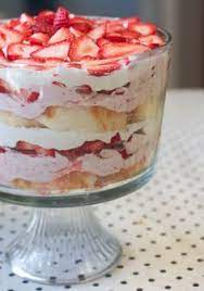No Bake Dessert Strawberries And Cream Trifle Recipe Perfect For Summer Next Time I D Have Less Whip Trifle Recipe Baked Dessert Recipes Trifle Recipes Easy