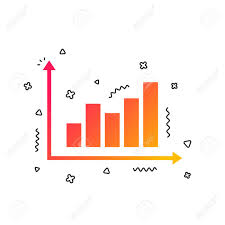 Graph Chart Sign Icon Diagram Symbol Statistics Colorful Geometric
