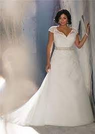 Sleeve V Neck Organza Lace Beaded Plus Size Wedding Dress With Buttons Mori Lee Wedding Dress Wedding Dress Organza Plus Size Wedding Dresses With Sleeves