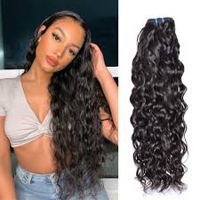 Wholesale and retail real human hair extensions for you forever beauty! Buy Msgem Brazilian Water Wave Virgin Hair Only One Bundle 18 Inch Human Hair Bundles 9a Remy Hair Weave Bundles Wet And Wavy Brazilian Hair Extensions Natural Black Color Online In Indonesia