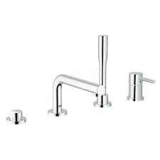 Warm sunset, cool sunrise, nickel, and hard graphite. Grohe 19578000 Essence Roman Tub Filler With Hand Shower Starlight Chrome