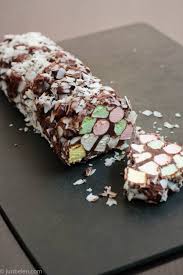 Buche De Noel Aux Chamallows Sans Cuisson Buche De Noel Recette Dessert Noel Dessert Noel