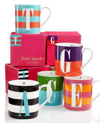 Macys kate spade coffee mugs. Kate Spade New York Wickford Monogram Mug Collection Macy S Kate Spade Mugs Wickford