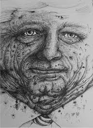 A drawing I did back when Stephen Harper was our Prime Minister. Bitumen  Blob Ink