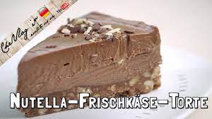 Die torte gelingt ganz ohne backen, was den arbeitsaufwand enorm schmälert. Nutella Frischkase Torte In 10 Min Fertig Ohne Backen Youtube