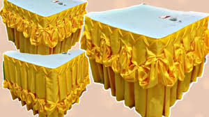 Table Skirting Double Pleats W Simple Design At Home Table Skirting Design Ideas Double Pleats Youtube In 2020 Table Skirt Table Cloth Decorations Simple Designs