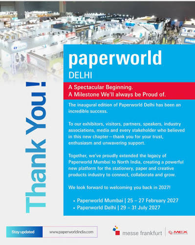 Paperworld Delhi 2027 — Bharat Mandapam, New Delhi, Delhi, India