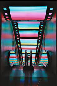 Rainbow Film Escalator Exhibition Design Escalator Installation Art