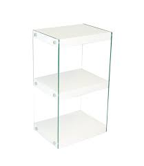 Moda White Gloss Glass Display Shelving Unit Small The Clean And Simple Design Of This High Gloss Shelving Unit Adds Shelves Shelving Unit Glass Shelves Ikea