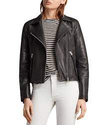 Allsaints Dalby Leather Biker Jacket Women Bloomingdale S Stylish Leather Jacket Womens Biker Jacket Leather Jackets Women