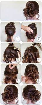 Curly Bun For Straight Hair Tutorial Calgary Edmonton Toronto Red Deer L Curly Bun For Easy Updos For Long Hair Medium Hair Styles Long Hair Tutorial