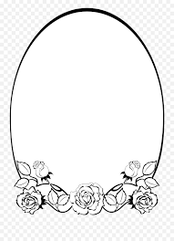Black abstract background with space for text. Flower Transparent Border Black And White Floral Boarder Clipart Black And White Png Oval Border Png Free Transparent Png Images Pngaaa Com