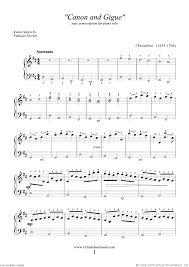 Canon And Gigue In D Major Piano Sheet Music Pachelbel Canon In D Sheet Music For Piano Solo Easy Version Piano Sheet Music Sheet Music Cello Sheet Music