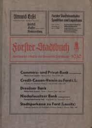 Forst Lausitz Adressbuch 1939 Genwiki Bucher Adressen Sparkasse