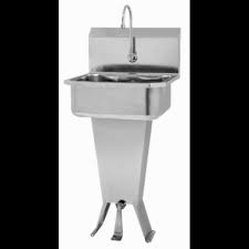 hands free pedestal single foot pedal sink