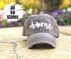 50 States Ladies Cap Home Baseball Cap State Hat Texas Etsy In 2021 Womens Hats Baseball Womens Baseball Cap Baseball Caps Fashion