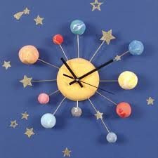 Wanduhr Sonnensystem Mit Silk Clay Diy Wanduhren Uhrideen Uhr Selber Basteln