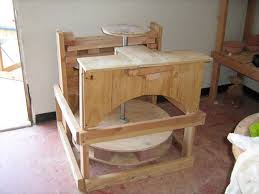 Many potters complain that for large and heavy pieces their wheel lacks sufficient torque to handle the weight of the clay, so the lead weights address that problem. Country Pottery Kickwheel Pottery Wheel Diy Diy Pottery Pottery Kiln