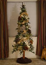 Alpine Tree From Hobby Lobby Decorated With Floral Items From Burnett S Flowers Pencil Christmas Tree Hobby Lobby Christmas Trees Christmas Tree Decorations