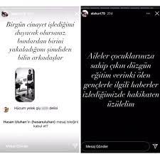 Mehmet akif alakurt'un i̇nstagram paylaşımında türk kadınlarına yönelik bir takım söylemlerde bulunduğu görülüyor. Unlu Oyuncu Mehmet Akif Alakurt Instagram Da Bir Takipcisini Acik Bir Sekilde Olumle Tehdit Etti Son Dakika Magazin