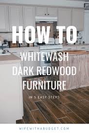 Unlike some other wood treatments, whitewashing is clean, fast, safe and inexpensive. How To Whitewash Dark Antique Wood Furniture Wife With A Budget