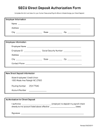 secu direct deposit authorization form 2011 2022 fill and sign printable template online us legal forms