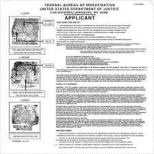 Applicant Fingerprint Form Fd 258 Fbi