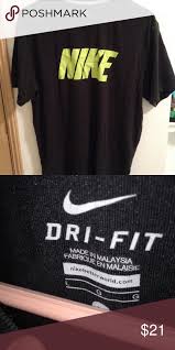 Black And Green Nike T Shirt Nike T Shirt Dri Fit T Shirts Nike Tshirt Black Nikes