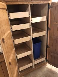 You can purchase spacers from our store to build up the space so you can mount to the cabinet side. Diy Pull Out Pantry Shelves Incredible 5 Part Guide To Transform Your Kitchen Organization Weekend Diy Projects