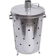 Galvanised Garden Incinerator Fire Bin Extra Holes Top Quality Bin Gardening Garden Outdoors Cate Org