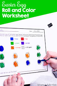 Watch this video targets children, stimulating their imagination with the help of colorful objects. Easter Egg Roll And Color Worksheet Simple Fun For Kids