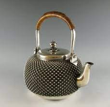 Dummy Kanji Tetsubin Executed In Pure Japanese Silvermeiji Period Japan Cast Iron Tea Pot Tea Pots Tea Kettle