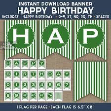 The large size letter will open up in a new screen. Happy Birthday Banner Printable Green Novocom Top