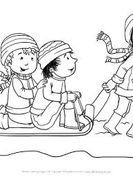 Download and print these sled coloring pages for free. Kids Sledding Coloring Page All Kids Network