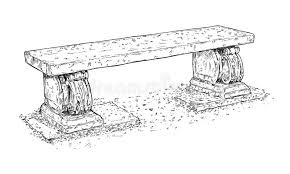 Dessin De Vieux De Banc Ou Seat Exterieur Antique De Pierre De Parc Ou De Jardin Illustration Stock Illustration Du Antique Dessin 138591820