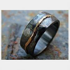 Hammered Platinum Norse Wedding Band With Natural Wave Viking Front Expensive Wedding Rings Morganite Engagement Ring Rose Gold Cool Wedding Rings