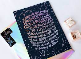 Modern Holographic Foil And Enamel Pin Wedding Invitations Wedding Invitations Wedding Invitations Stationery Holographic Foil