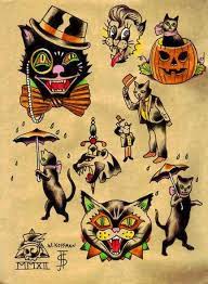 46 Trendy Cats Tattoo Old School American Traditional Black Cat Tattoos Traditional Tattoo Cat Cat Tattoo Traditional