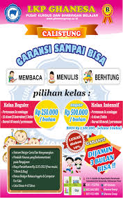 Program les privat calistung kami selenggarakan bersama tentor yang datang ke rumah siswa, sehingga orang tua tidak perlu repot untuk mengantar atau menjemput putra/putrinya, sehingga lebih. Brosur Calistung Ghanesa Group