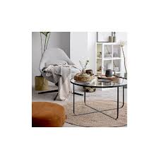 The como round glass coffee table, modern contemporary wooden coffee table, walnut is perfect for any modern or contemporary interior design. Bloominville Round Glass And Metal Coffee Table Harper Tempered Glass Table