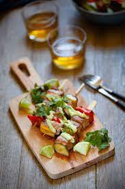Brochettes D Agneau Sauce Guacamole Recette Sauce Guacamole Brochette Brochette Agneau