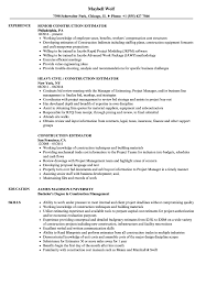 If a church solicited funds for a project overseas and the donation were made as a direct result of and to that. Construction Estimator Resume Samples Velvet Jobs