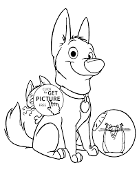To print the coloring page: Bolt Characters Coloring Pages For Kids Printable Free Coloing 4kids Com