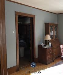 Best Paint Colour For Dark Wood Trim Sherwin Williams Tin Lizze Kylie M Interiors E Design Pa Dark Wood Trim Living Room Colors Paint Colors For Living Room